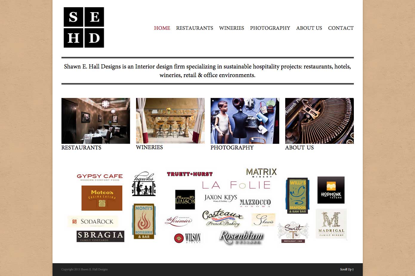 screenshot of new site